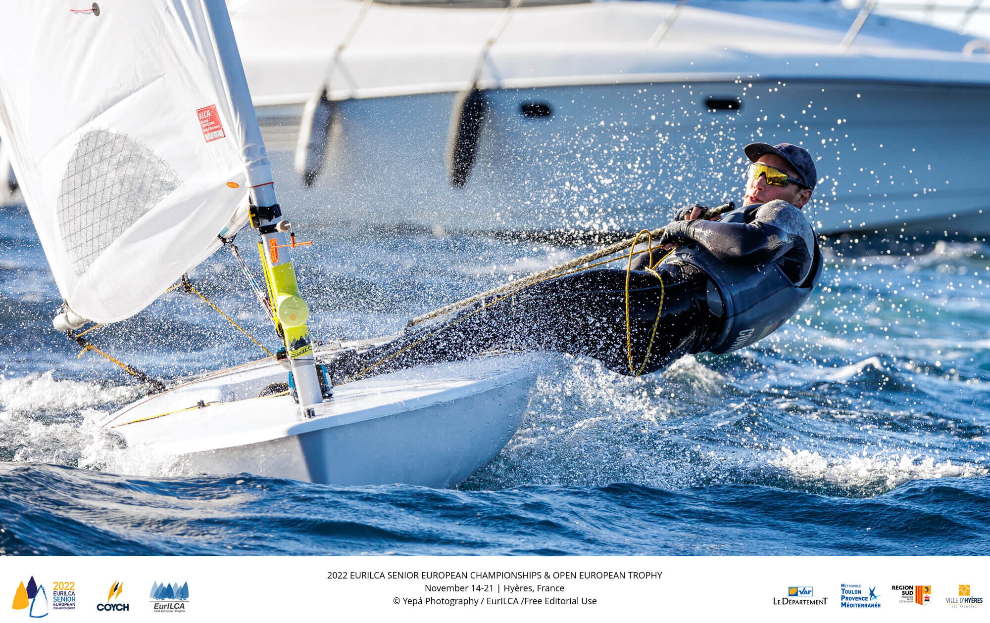 Tim Conradi bei der ILCA7 EM in Hyères, FRA.